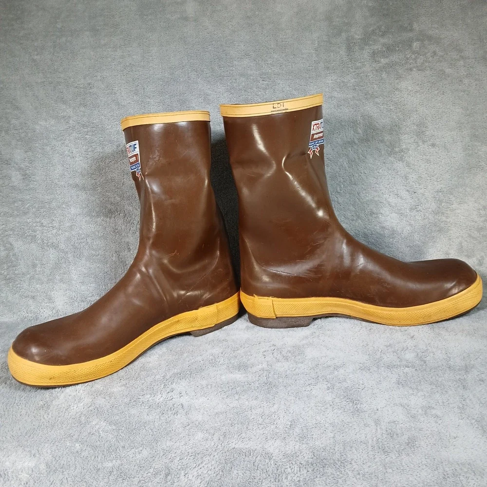 XTRATUF Deck Boots Mens 12 Legacy Waterproof Brown Neoprene Rubber